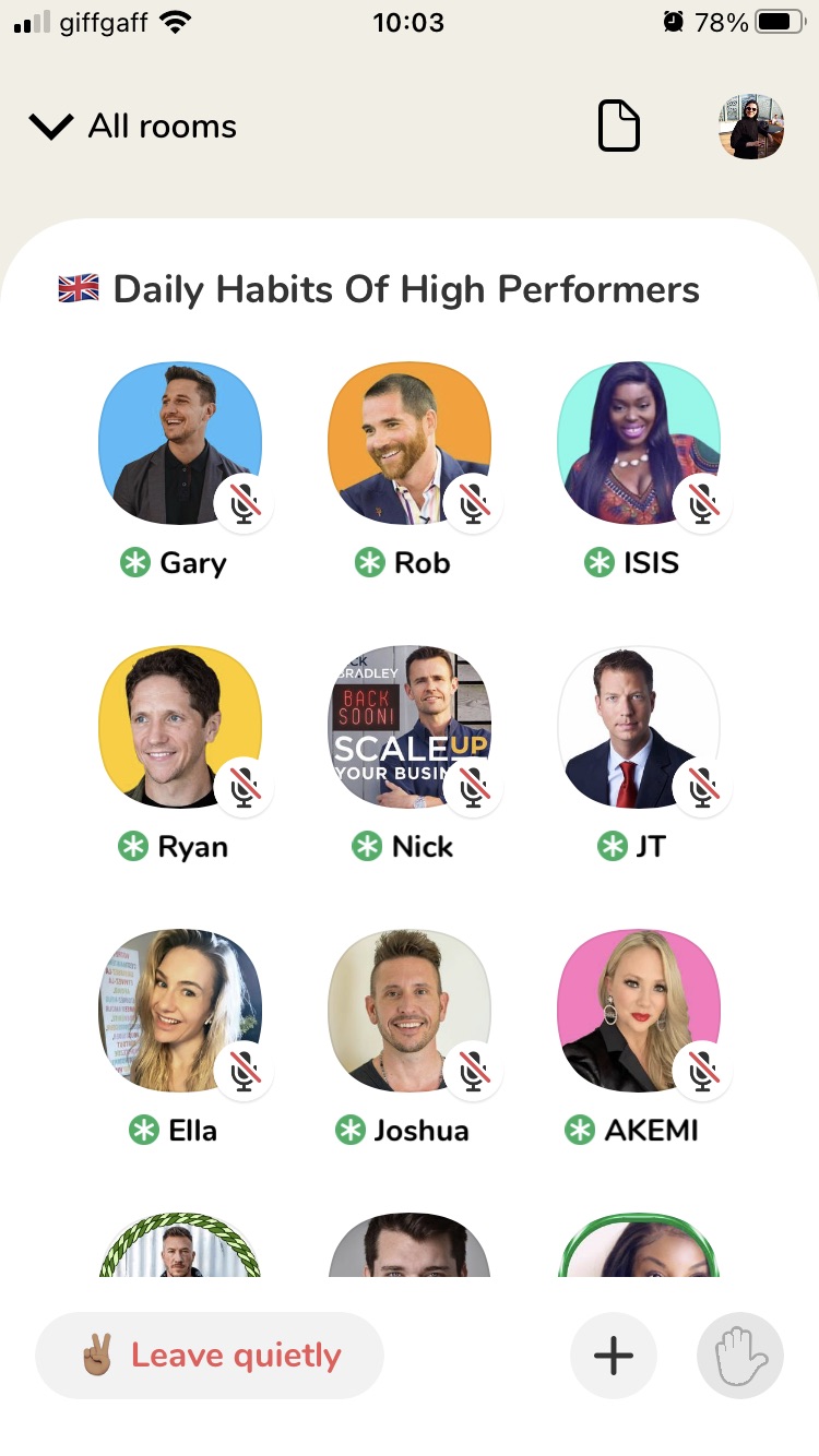 My first week on Clubhouse